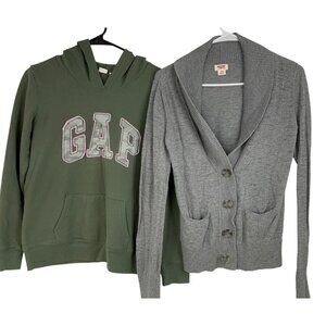 Lot Of Two: Mossimo Cardigan & GAP Hoodie RZ10415 GUC Medium Tops Cardigan